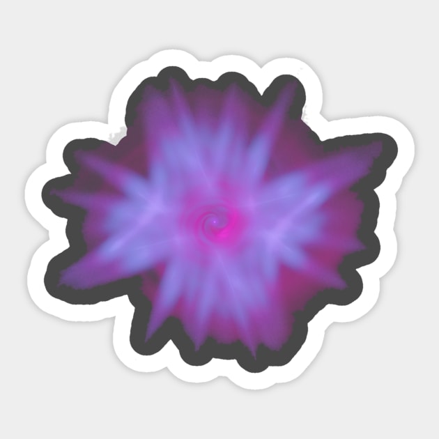 Galaxy Spiral Fractal Sticker by garrettsgardens